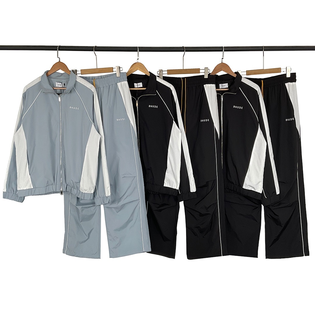 Embroidery Jacket - American High Street Retro Color Block