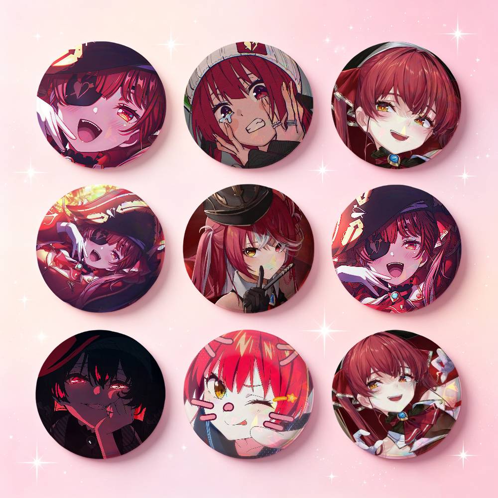 Embroidery Whale - Marine Houshou Anime Figure Badges 25