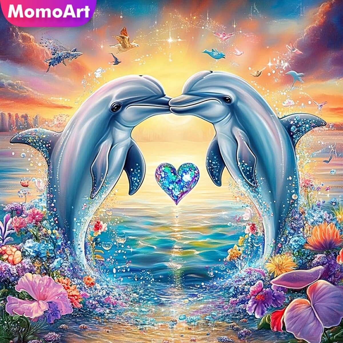 Embroidery Uae - Momoart New Arrival Diamond Painting Dolphin