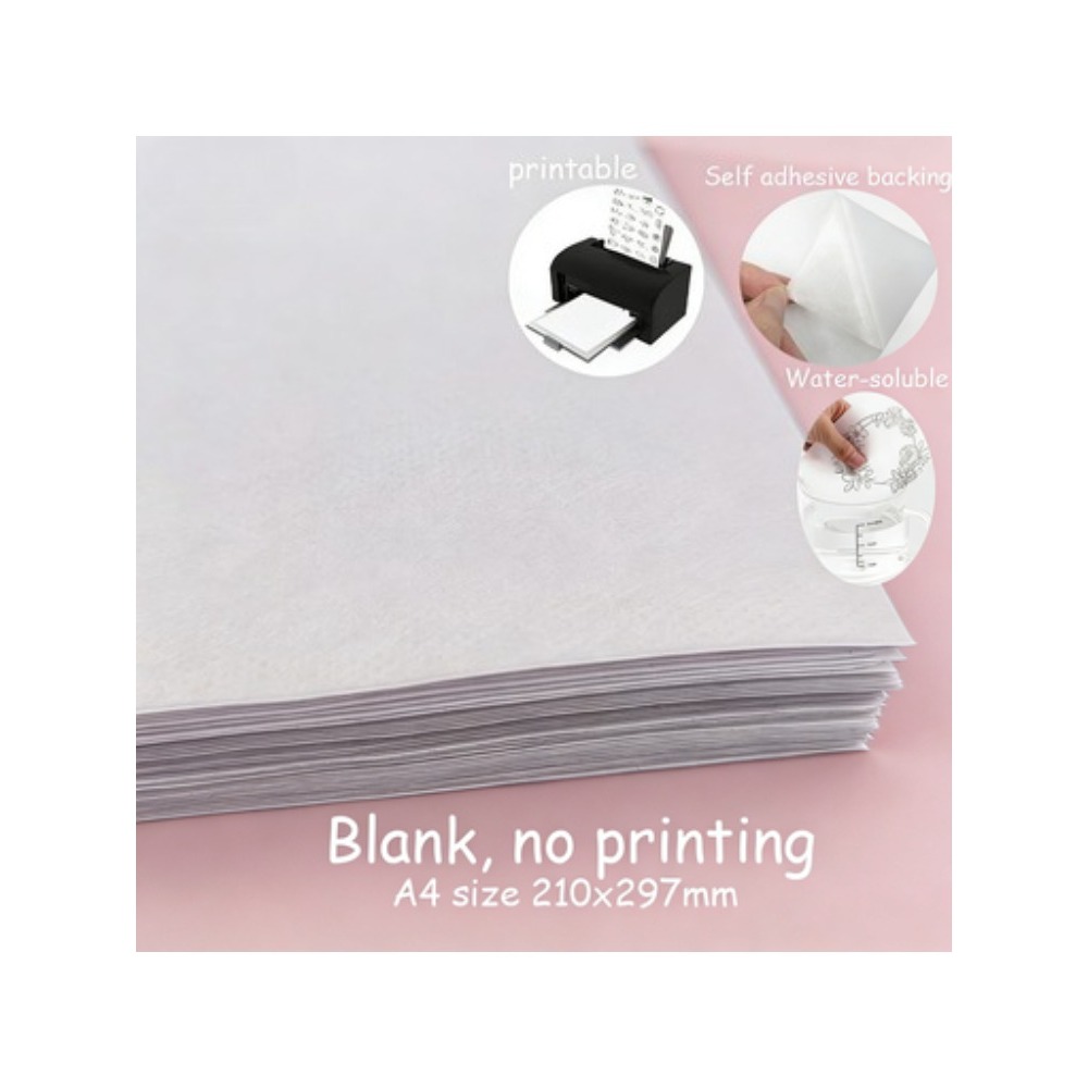Water Soluble Stabilizer - 5 sheets A4 Custom Printing Printable