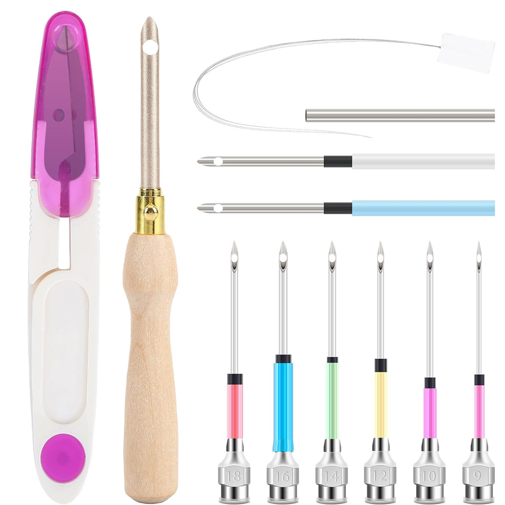 Punch Needle Handle - 13Pcs Punch Needle Kit Adjustable Punch