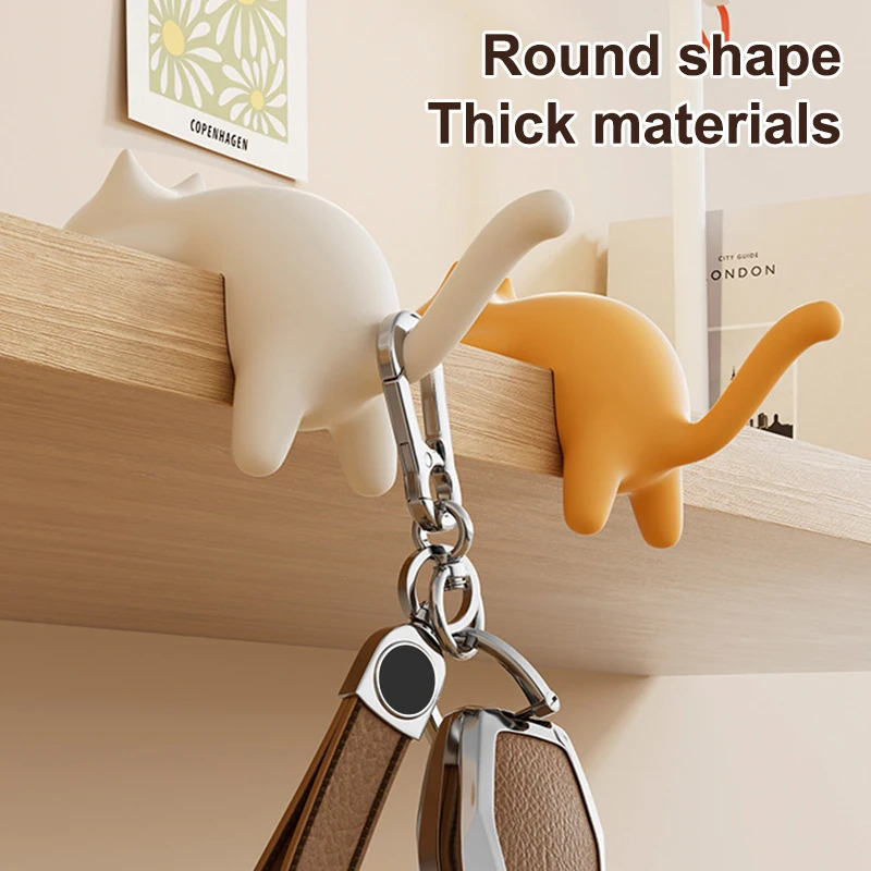 Embroidery Cat - 2/3pcs Cat Backpack Hook, Office Desk