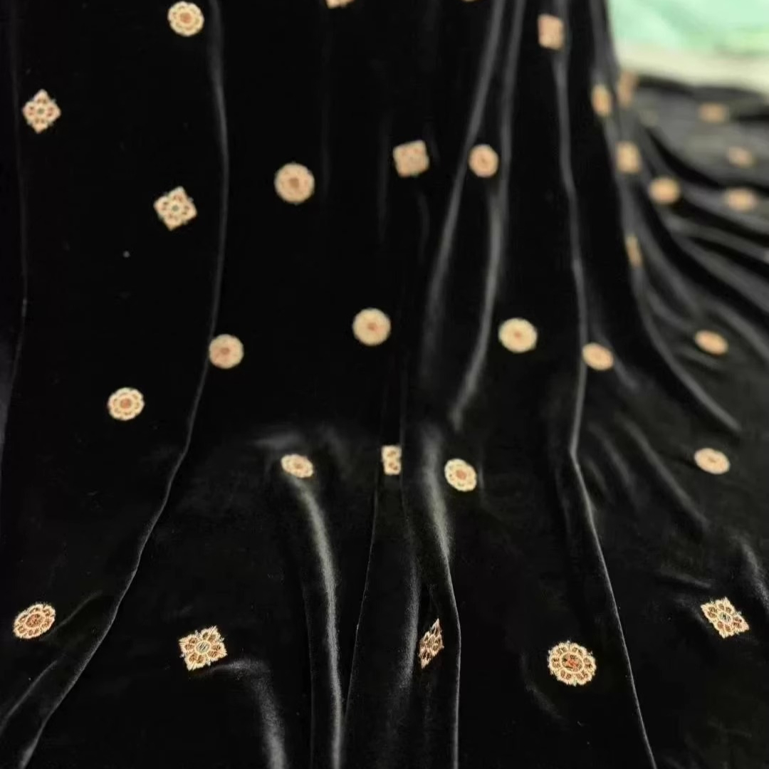 135CM Wide Black Green Embroid - Embroidery Jacket ulasan dan harga