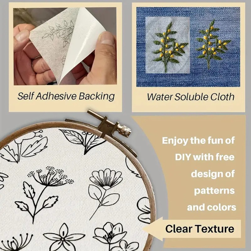 10Pcs Handicrafts Eco-Friendly - Water Soluble Stabilizer ulasan dan harga