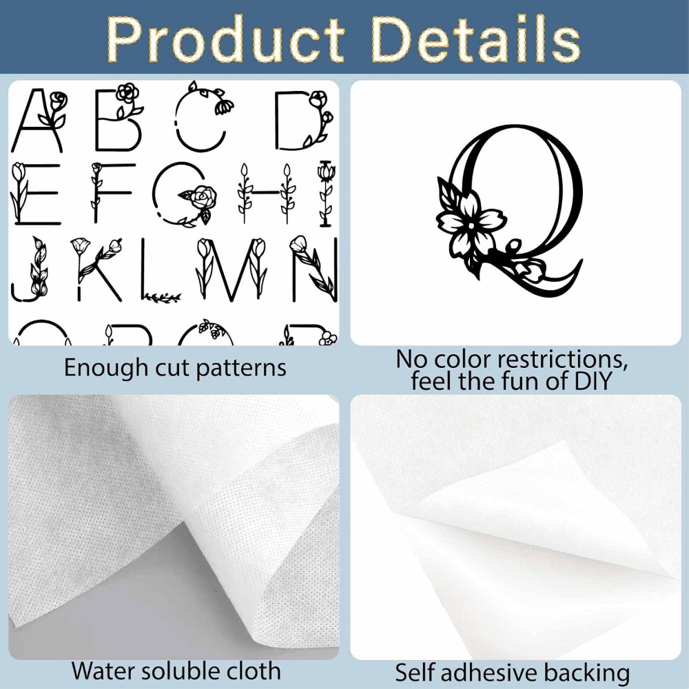 Letter A-Z Water Soluble Embro - Water Soluble Stabilizer ulasan dan harga