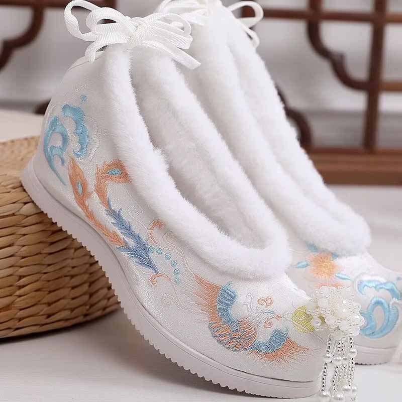 Winter Hanfu Shoes Women Chine - Embroidery Shoes ulasan dan harga