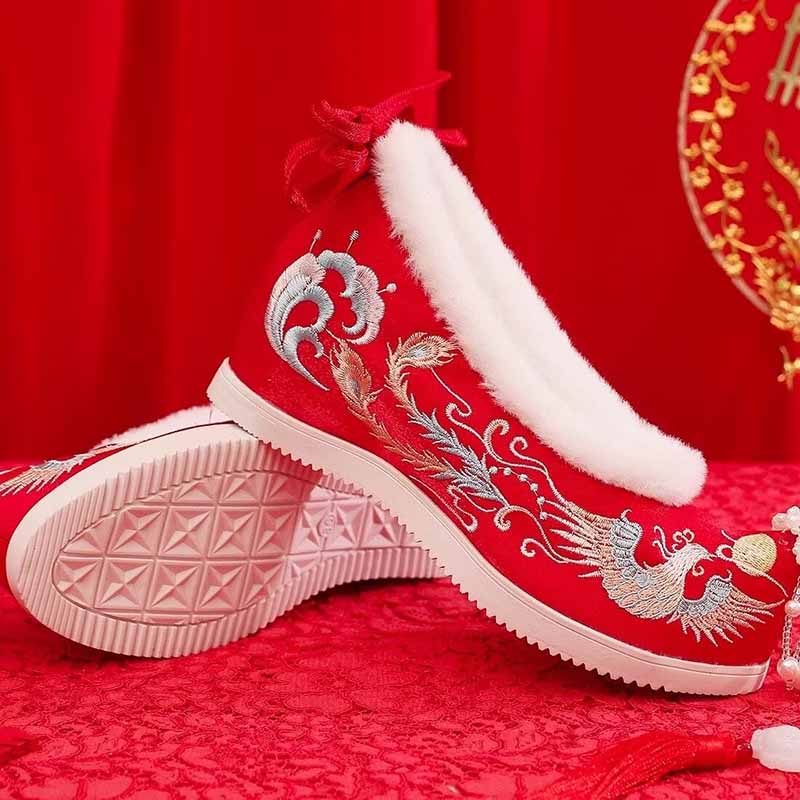 Winter Hanfu Shoes Women Chine - Embroidery Shoes ulasan dan harga