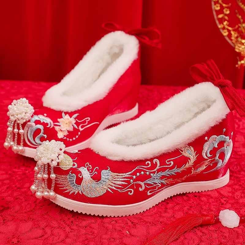 Winter Hanfu Shoes Women Chine - Embroidery Shoes ulasan dan harga