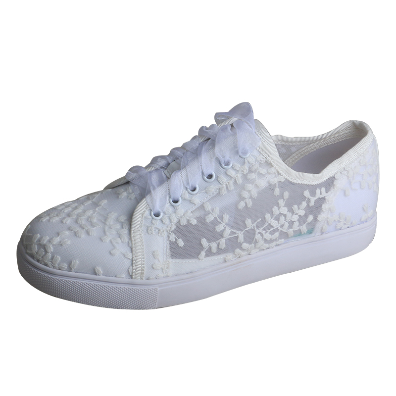 Wedopus White Sneakers for Wom - Embroidery Shoes ulasan dan harga