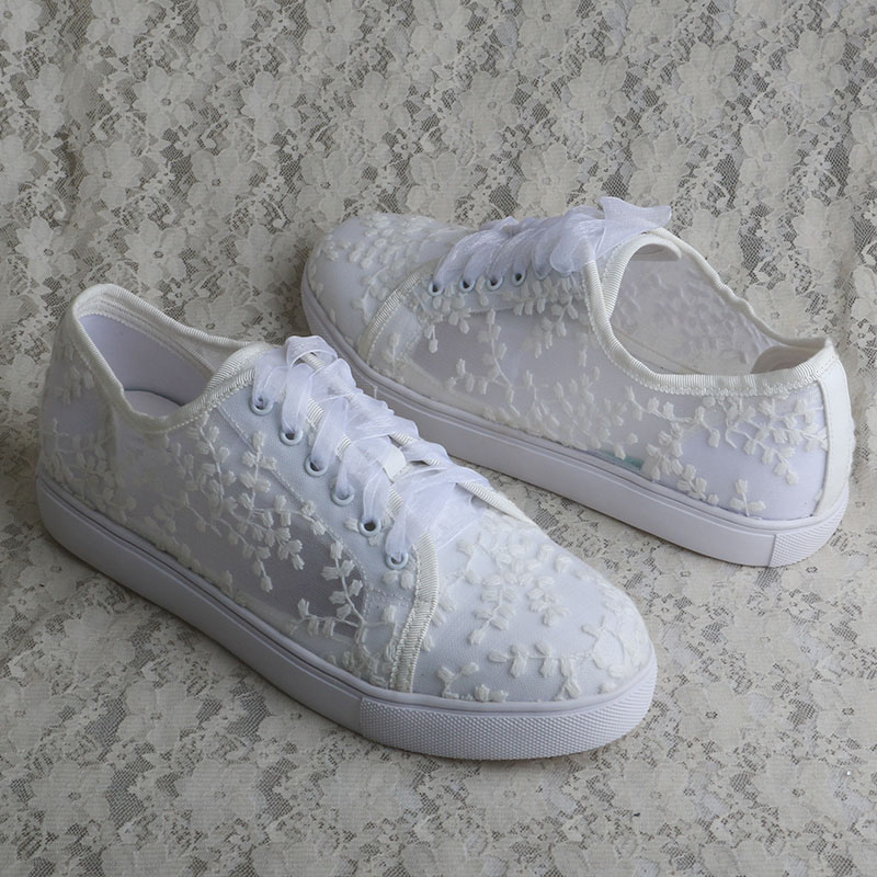 Wedopus White Sneakers for Wom - Embroidery Shoes ulasan dan harga