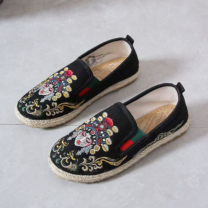 Women Flat Sole Embroidered Cl - Embroidery Shoes ulasan dan harga