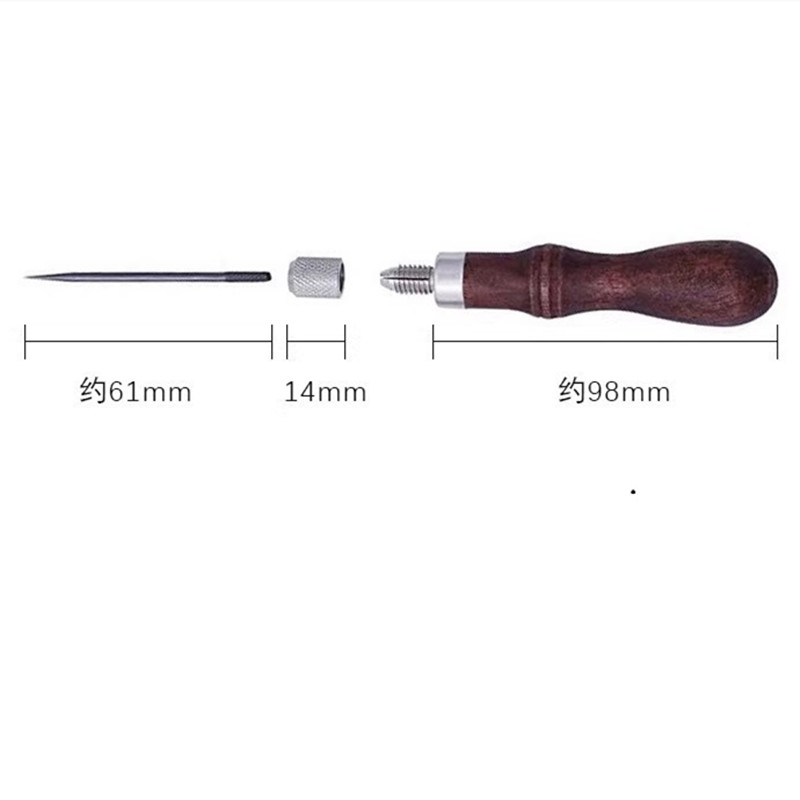 4-in-1 Leather Punch Awl Set w - Punch Needle Handle ulasan dan harga