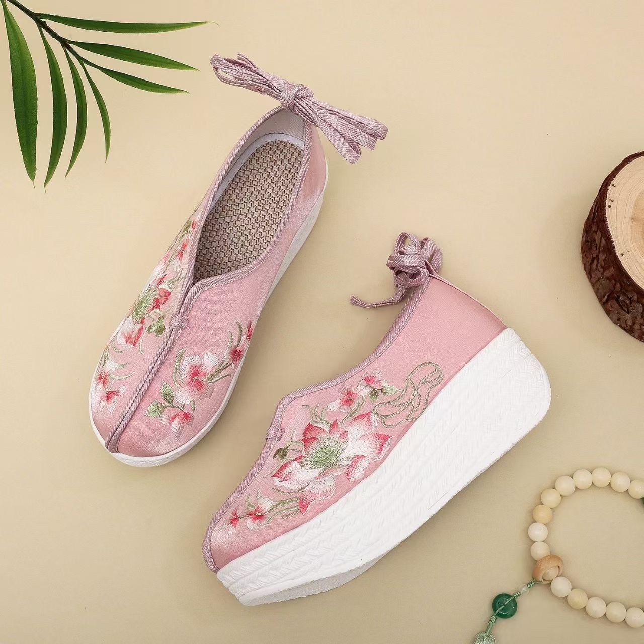 Woman Ethnic Style Wedges Embr - Embroidery Shoes ulasan dan harga
