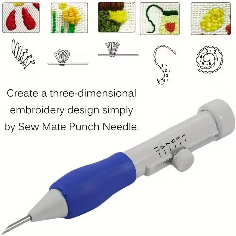 50 Colors Punch Needle Embroid - Punch Needle Handle ulasan dan harga