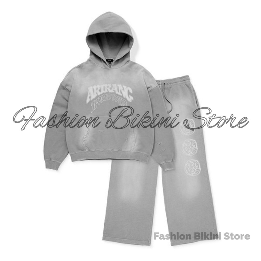 NEW Washed Grey Retro Hoodie 3 - Embroidery Jacket ulasan dan harga