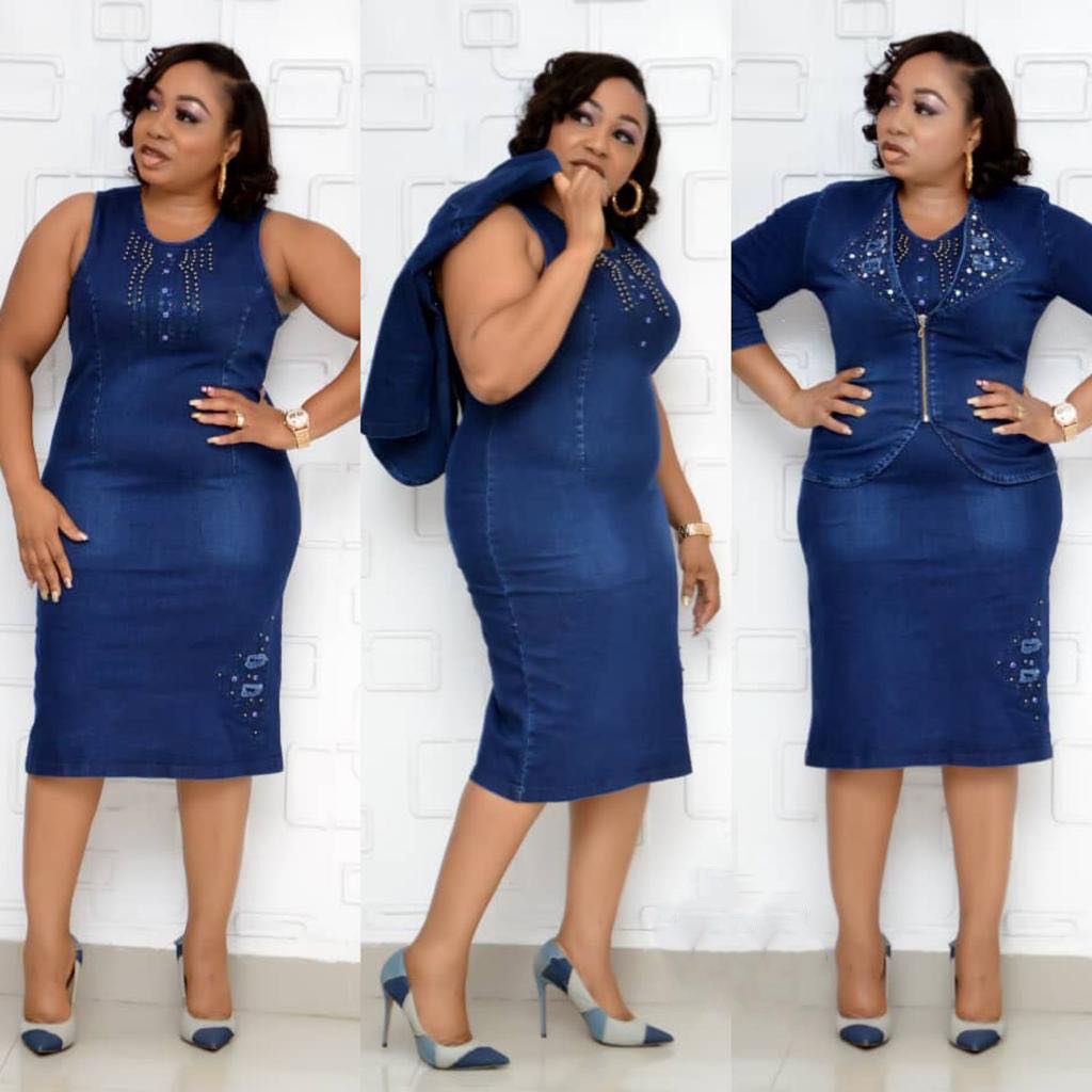 2 Piece Sets Women Denim Skirt - Embroidery Jacket ulasan dan harga