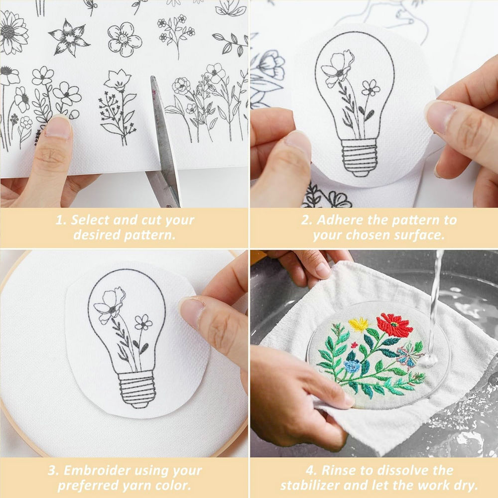 Water Soluble Embroidery Patte - Water Soluble Stabilizer ulasan dan harga