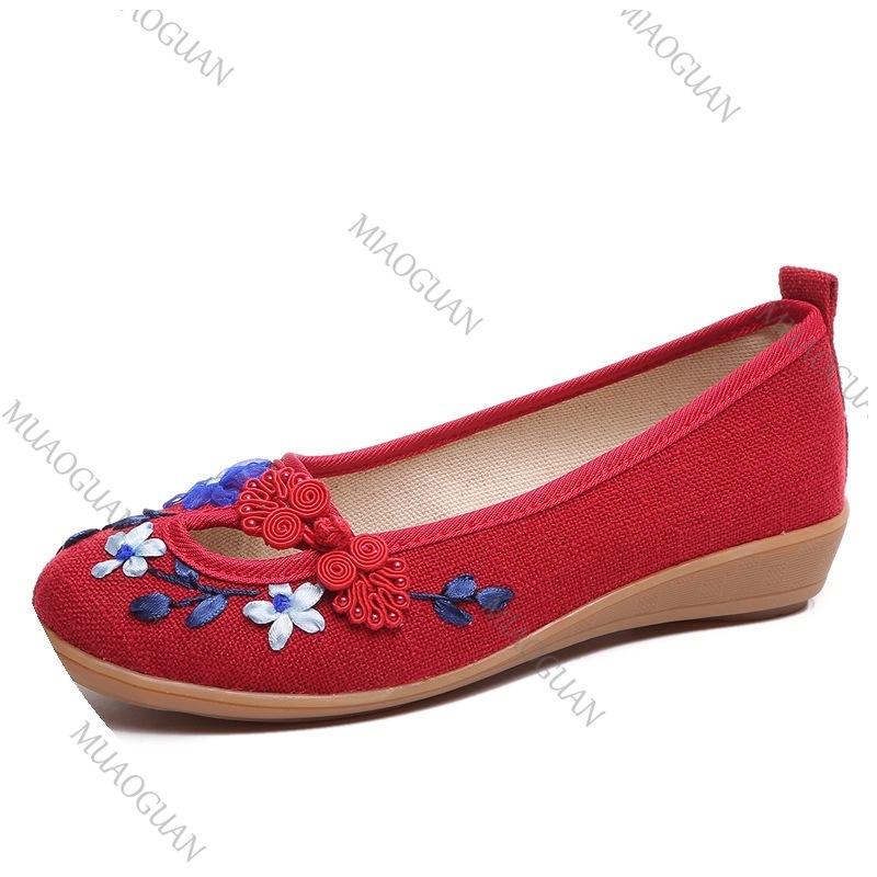 Embroidered Women Comfort Wedg - Embroidery Shoes ulasan dan harga