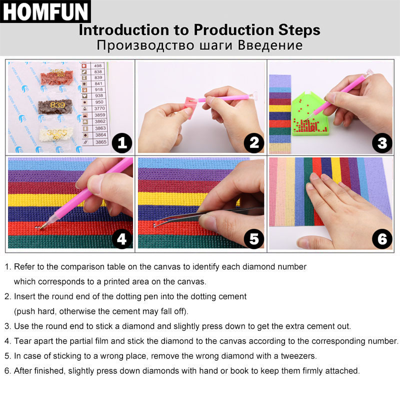 HOMFUN Full Square/Round Drill - Embroidery Whale ulasan dan harga