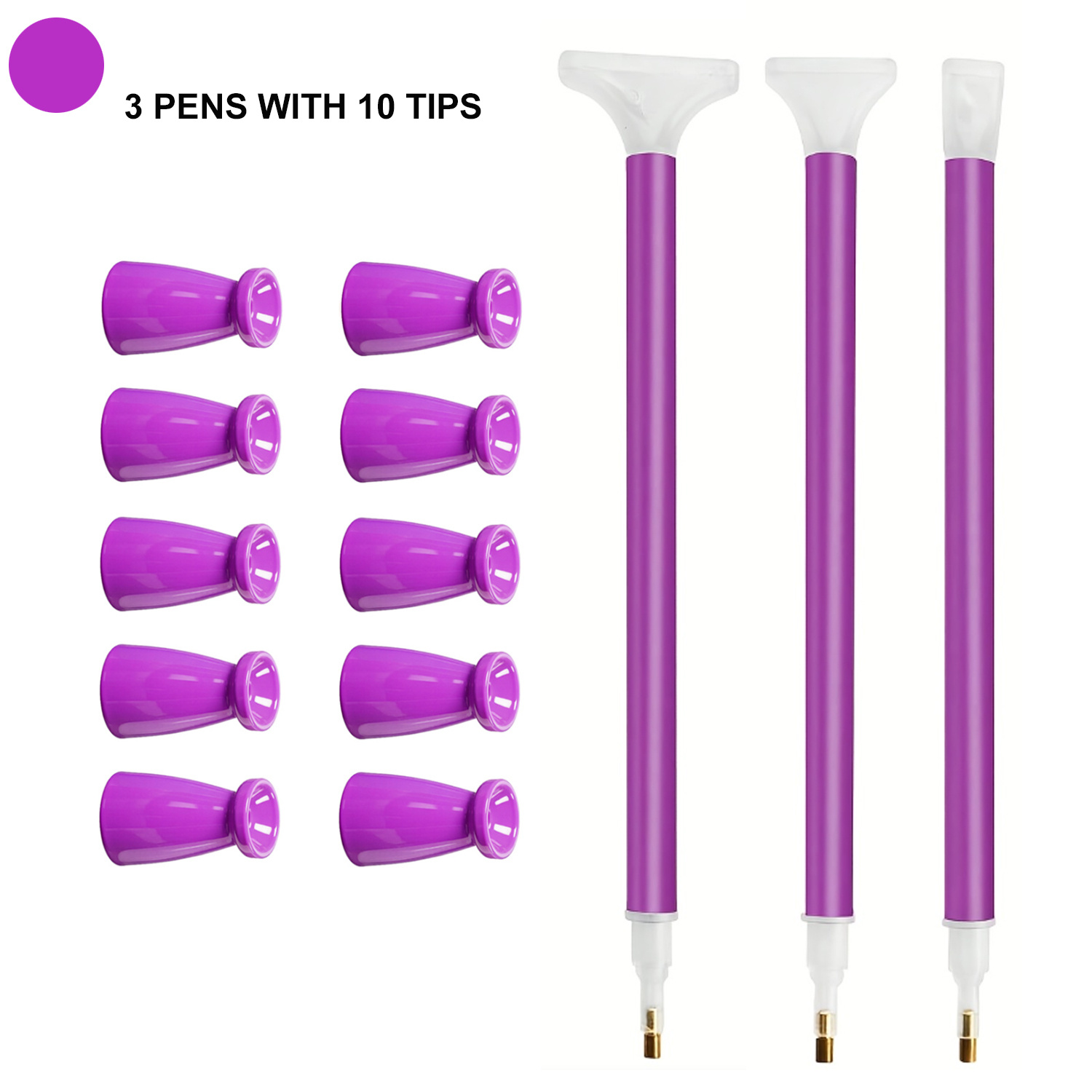10 Silicone Tips & 3 Pens Diam - Embroidery Uae ulasan dan harga
