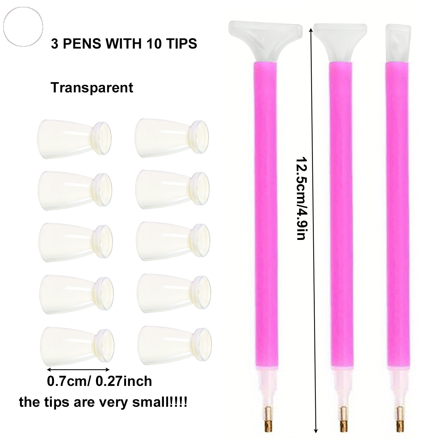 10 Silicone Tips & 3 Pens Diam - Embroidery Uae ulasan dan harga