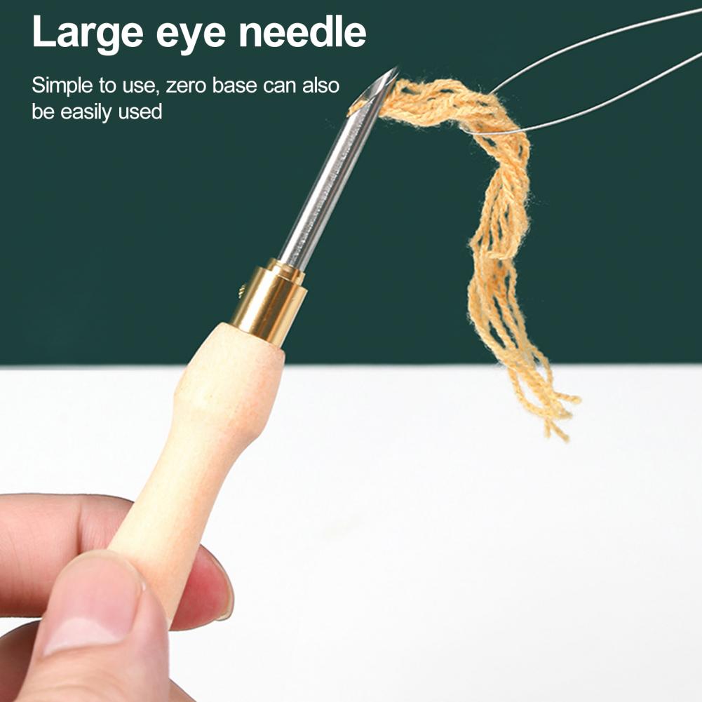 Embroidery Needle Wooden Handl - Punch Needle Handle ulasan dan harga