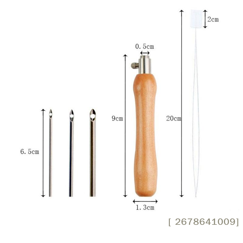⚑5Pcs Punch Needle Set 2.5mm/3 - Punch Needle Handle ulasan dan harga