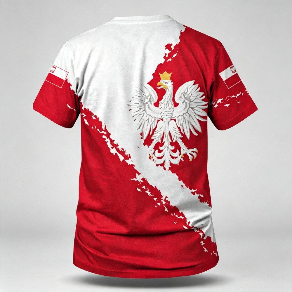 Poland White Eagle 3D Print T  - Embroidery Legacy ulasan dan harga