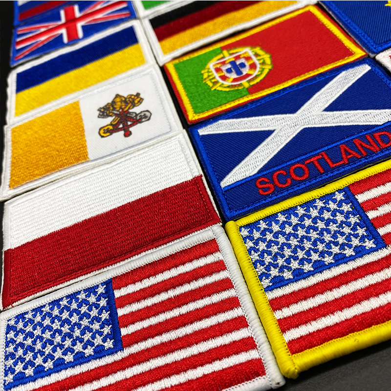 Country Flag Embroidered hook  - Embroidery Uk ulasan dan harga