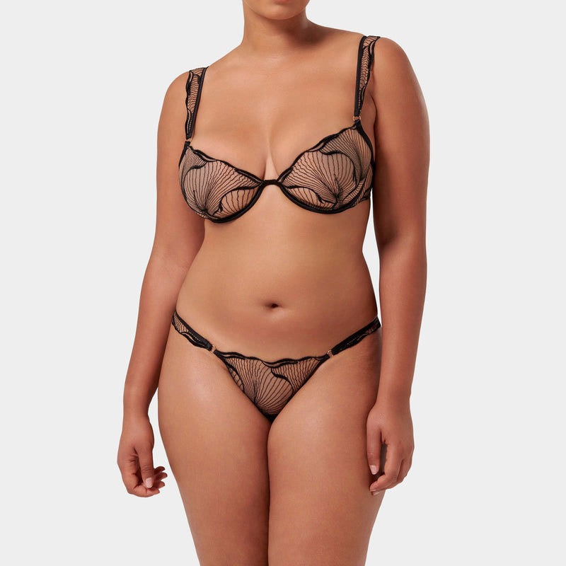 Elegant French Minimizer Bra D - Embroidery Uk ulasan dan harga