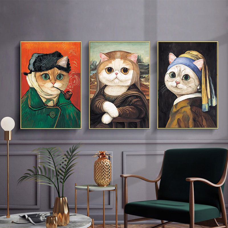 Frameless,5D DIY Diamond Abstr - Embroidery Cat ulasan dan harga