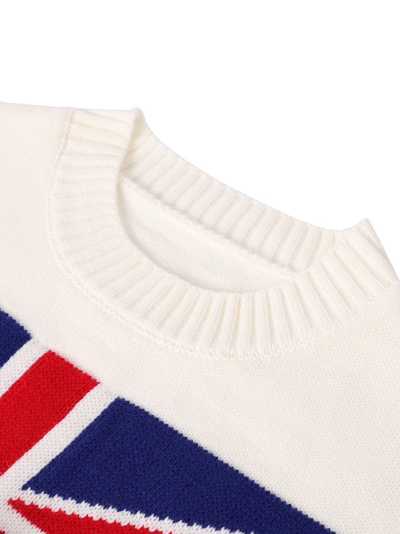 Women's White Oversized Knit S - Embroidery Uk ulasan dan harga